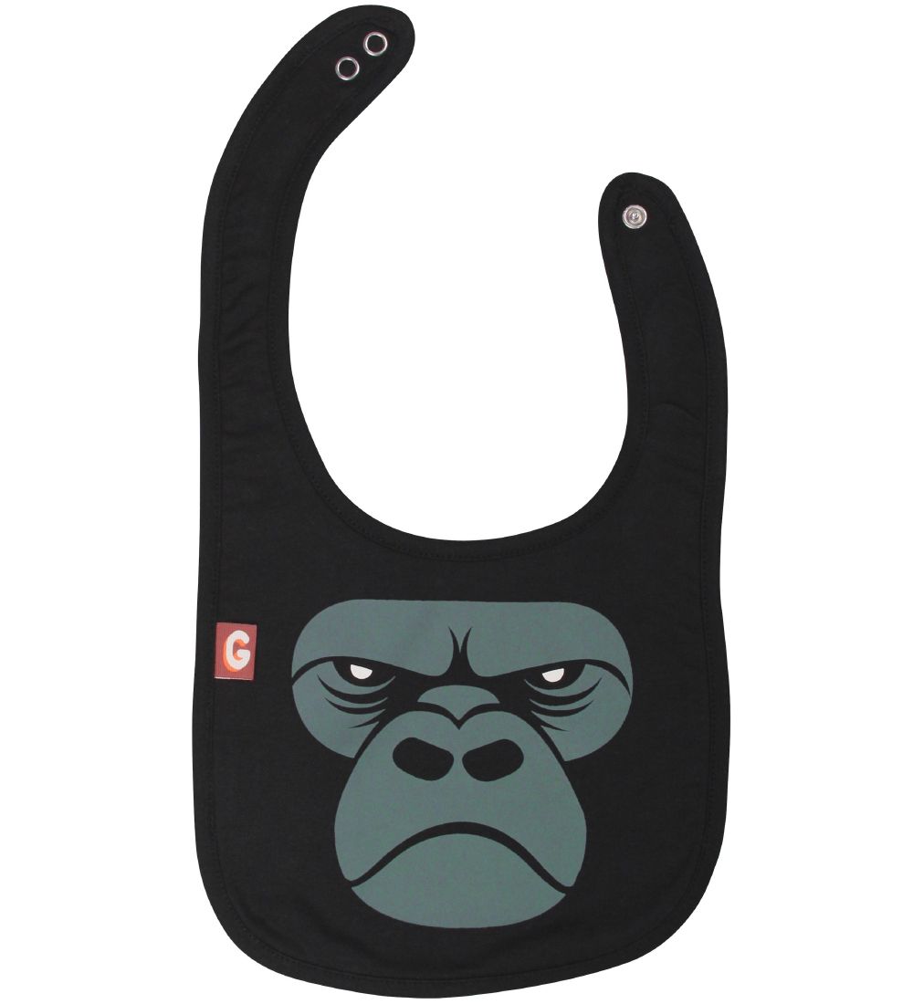 DYR-Cph Lätzchen - Munchie - Schwarz m. Gorilla - DYR-Cph - One Size - Lätzchen DYR-Cph Lätzchen - Munchie - Schwarz m. Gorilla - DYR-Cph - One Size - Lätzchen von DYR-Cph