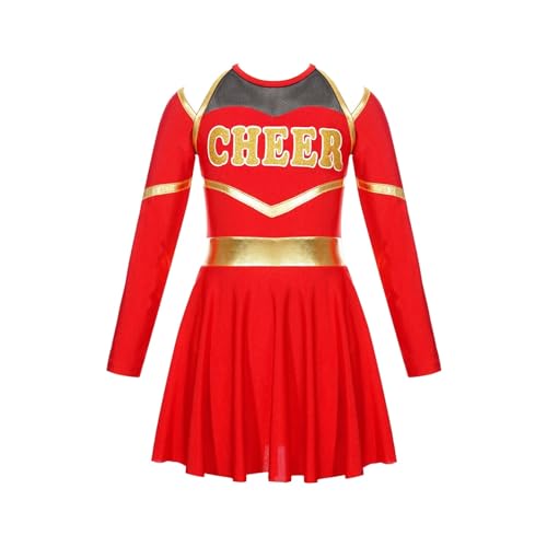 DYYEUAVT Cheerleading-Uniform, Cheerleader-Uniform, Schulmädchen, Cheerleader-Kostüme, Kinder, Cheerleader-Kostüm, Kleidungsset für Tanzwettbewerb, Cheerleader-Kostüm, Rot, 8 DYYEUAVT Cheerleading-Uniform, Cheerleader-Uniform, Schulmädchen, Cheerleader-Kostüme, Kinder, Cheerleader-Kostüm, Kleidungsset für Tanzwettbewerb, Cheerleader-Kostüm, Rot, 8 von DYYEUAVT