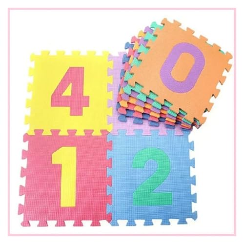 DYYEUAVT Schaumstoffmatten Kind Puzzle Set Spielen Matte Kind Krabbeln Ausbildung Teppich Digitale Tier Obst Muster Schaum Matte Kinder Lernspiel Matte Ineinandergreifende Schaumstoffmatte(Green) von DYYEUAVT