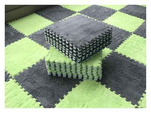 Schaumstoffmatten 30*30 cm Kind Spielen Matte Übung Kinder Teppich Bebe Matratze Schaum Puzzle Boden Kind Decke Spielen Matte for kinder Spielzeug Geschenk Ineinandergreifende Schaumstoffmatte(Grey-Gr von DYYEUAVT