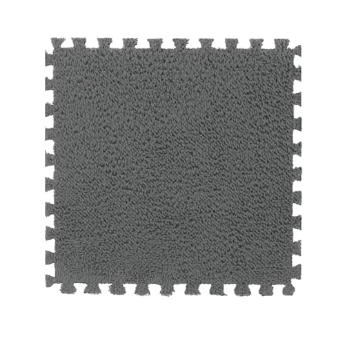 Schaumstoffmatten Eva-Schaum-Puzzle-Teppich, weicher Plüsch, Kindermatte, Kinderspielzeug, Kinderspielmatte im Kinderzimmer, warm halten, Spielmatte Ineinandergreifende Schaumstoffmatte(Grey - J,1cm-2 von DYYEUAVT