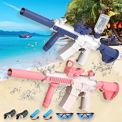 2 Stück Elektrische Wasserpistole Set für Erwachsene and Kinder Wasser Spielzeug,Wasserpistolen Wasserspritzpistole mit 500ml Wasser Gun,Geringem Stromschutz Wiederaufladbare Batterie 2 Stück Elektrische Wasserpistole Set für Erwachsene and Kinder Wasser Spielzeug,Wasserpistolen Wasserspritzpistole mit 500ml Wasser Gun,Geringem Stromschutz Wiederaufladbare Batterie von DZAY