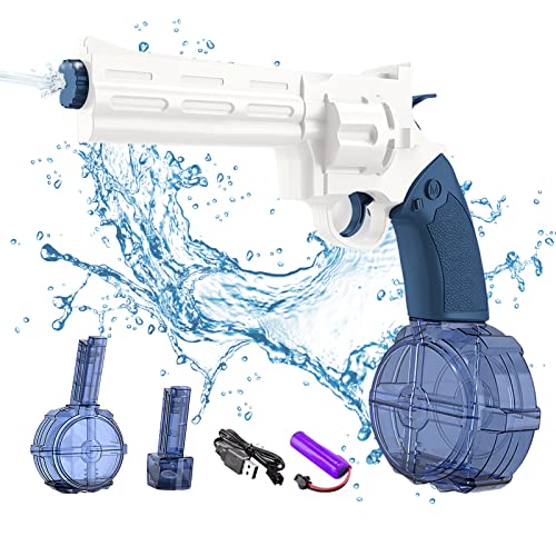 Automatische Wasserpistole Elektrisch mit 100ml+450ml Kapazität,33FT Lange Reichweite,Stärkste Wasserpistolen Super Water Soaker Guns für Kinder Erwachsene Sommer Outdoor Pool Wasser Kampf Spielzeug von DZAY