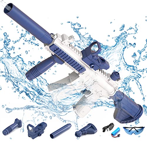 Elektrische Wasserpistole Sehr Stark Wassermaschinenpistole mit Wiederaufladbare Batterie Squirt Gun Wasser Spielzeug bis zu 20ft,Outdoor Water Gun Schießspiel für Erwachsene and Kinder (Blau) Elektrische Wasserpistole Sehr Stark Wassermaschinenpistole mit Wiederaufladbare Batterie Squirt Gun Wasser Spielzeug bis zu 20ft,Outdoor Water Gun Schießspiel für Erwachsene and Kinder (Blau) von DZAY