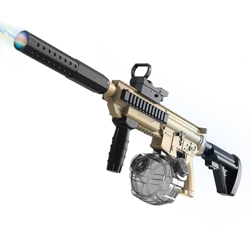 Elektrische Wasserpistole Große Reichweite Blaster bis 32 FT,Wasserpistole Elektrisch mit Maulkorb Blitz Automatische Spritzpistole Wasser Spielzeug für Kinder Erwachsene Sommer Outdoor Party (Gelb) Elektrische Wasserpistole Große Reichweite Blaster bis 32 FT,Wasserpistole Elektrisch mit Maulkorb Blitz Automatische Spritzpistole Wasser Spielzeug für Kinder Erwachsene Sommer Outdoor Party (Gelb) von DZAY