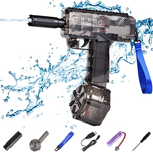 Elektrische Wasserpistolen 450CC Große Kapazität Stärkster Wassersprüher,Wasser Soaker Gun Spielzeug für Kinder Sommer Outdoor Party,Automatische Spritzpistolen bis zu 32 FT Reichweite (Grey) von DZAY