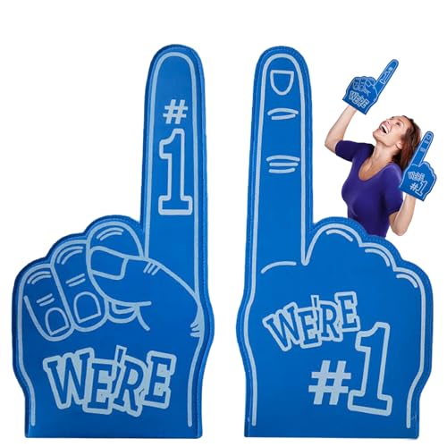 Schaumhand Nr. 1 Riesenschaumfinger Gladiator Schaumstoff Handgerät mit Finger für Partys und Sportanimation,Inspirierend Sportfan Zubehör Schaumfinger Kinder und Erwachsene (Blau) von DZAY