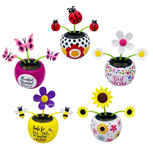 Stronrive Solar Wackelfiguren Blume Solar Wackelblume Auto