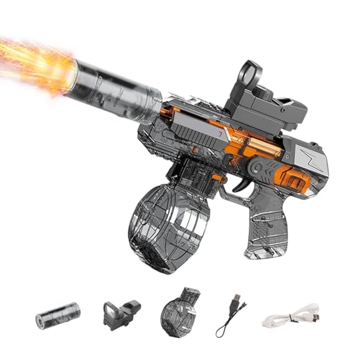 Wasserpistole Elektrisch für Erwachsene Kinder,Automatische Wasserpistole Wasserspritzpistole Elektrische Spritzpistole bis 28-32FT,Hochdruck 500ml Water Gun Outdoor Beach Pool Spielzeug (Schwarz) von DZAY