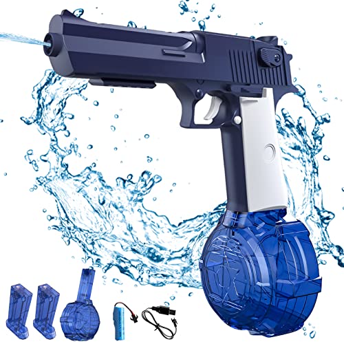 Elektrische Wasserpistole Spielzeug mit großer Reichweite EIN-Knopf Automatische Super 434CC+116CC Wasserspritzpistole,Super Revolver Elektrisch Wasserpistolen Wasserspritze Spritzpistole… von DZAY