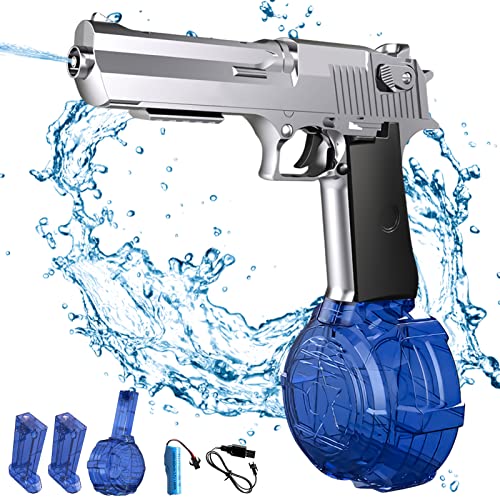 Elektrische Wasserpistole Spielzeug mit großer Reichweite EIN-Knopf Automatische Super 434CC+116CC Wasserspritzpistole,Super Revolver Elektrisch Wasserpistolen Wasserspritze Spritzpistole… von DZAY