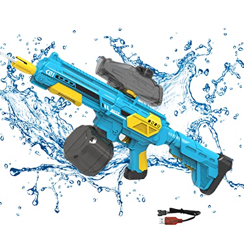 Wasserpistolen Spielzeug mit Elektrische und Manueller 2 Mode,Hochdruck Wasserpistole mit 1350ml Große Kapazität Wasser Pistole und 36-42FT Reichweite Sommerfest Outdoor Wasserpistole (Blau) von DZAY