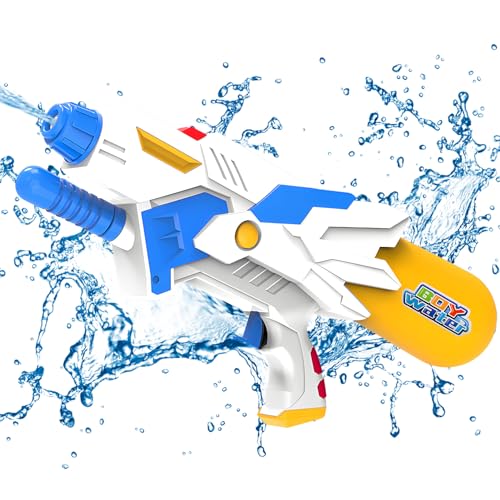 Wasserspritzpistole Wasserpistole Pull-Out Typ für Kinder Erwachsene,Wasserspritze Wasserkanone mit Hoher Kapazität Große Reichweite,Sommer Schwimmbad Strand Wasser Kampf Spiel Spielzeug (Weiß) von DZAY