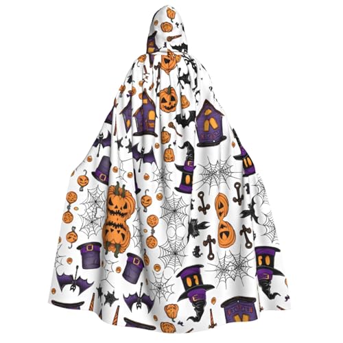 Bedruckter Kapuzenumhang für Erwachsene, Unisex, dicker Hexenumhang mit Kapuze für Halloween-Partys, Weihnachtskostüm Bedruckter Kapuzenumhang für Erwachsene, Unisex, dicker Hexenumhang mit Kapuze für Halloween-Partys, Weihnachtskostüm von DZBDWZXH