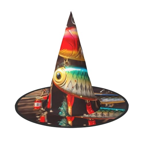 DZBDWZXH Angelköder, Halloween-Hexenhut für Damen, Cosplay, Kostüm, Verkleidung, Halloween, Party-Dekoration, 1 Stück DZBDWZXH Angelköder, Halloween-Hexenhut für Damen, Cosplay, Kostüm, Verkleidung, Halloween, Party-Dekoration, 1 Stück von DZBDWZXH