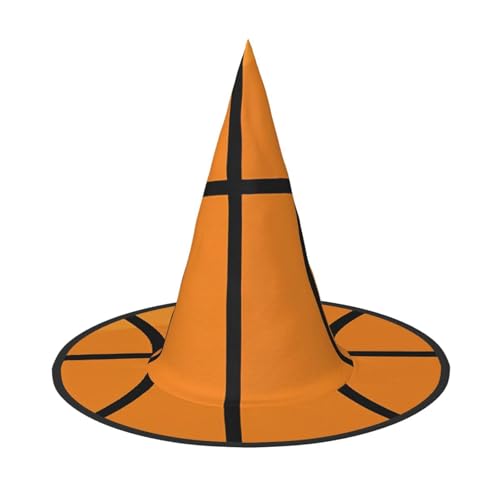 DZBDWZXH Basketball-Druck, Halloween-Hexenhut für Damen, Cosplay, Kostüm, Halloween, Party-Dekoration, 1 Stück DZBDWZXH Basketball-Druck, Halloween-Hexenhut für Damen, Cosplay, Kostüm, Halloween, Party-Dekoration, 1 Stück von DZBDWZXH
