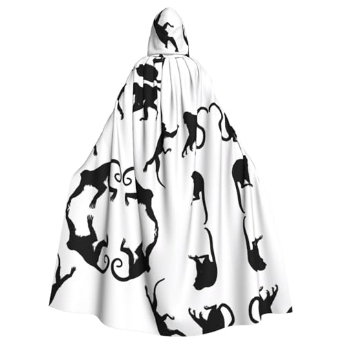 DZBDWZXH Bedruckter Kapuzenumhang für Erwachsene, Unisex, Hexenumhang für Halloween-Partys, Weihnachtskostüm von DZBDWZXH