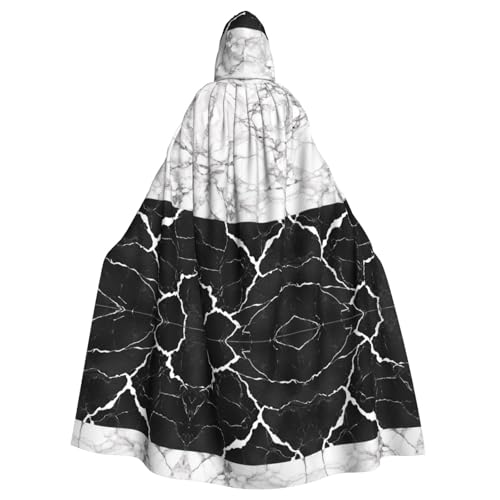 DZBDWZXH Bedruckter Kapuzenumhang für Erwachsene, Unisex, Hexenumhang mit Kapuze, Umhang für Halloween-Partys, Weihnachtskostüm, Schwarz / Weiß DZBDWZXH Bedruckter Kapuzenumhang für Erwachsene, Unisex, Hexenumhang mit Kapuze, Umhang für Halloween-Partys, Weihnachtskostüm, Schwarz / Weiß von DZBDWZXH