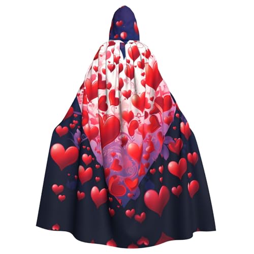 DZBDWZXH Bedruckter Kapuzenumhang für Erwachsene, Unisex, Hexenumhang mit Kapuze, Umhang für Halloween-Partys, Weihnachtskostüm von DZBDWZXH