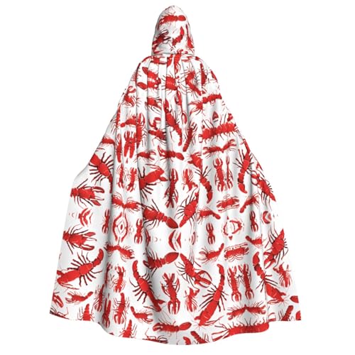 DZBDWZXH Bedruckter Kapuzenumhang für Erwachsene, Unisex, dicker Hexenumhang, Kapuzenumhang für Halloween-Partys, Weihnachtskostüm, Rot DZBDWZXH Bedruckter Kapuzenumhang für Erwachsene, Unisex, dicker Hexenumhang, Kapuzenumhang für Halloween-Partys, Weihnachtskostüm, Rot von DZBDWZXH