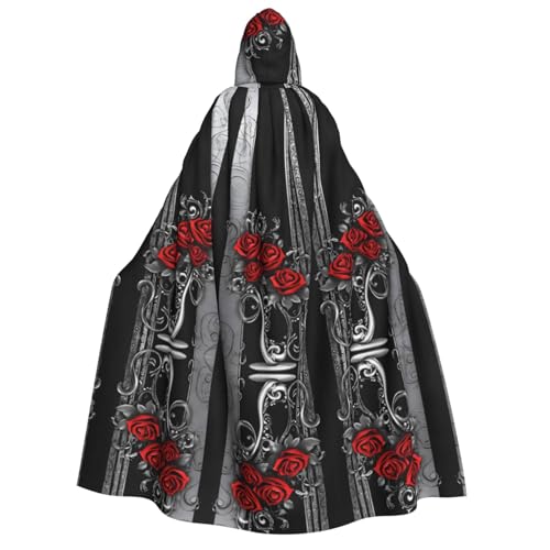 DZBDWZXH Bedruckter Kapuzenumhang für Erwachsene, Unisex, dicker Hexenumhang, Kapuzenumhang für Halloween-Partys, Weihnachtskostüm DZBDWZXH Bedruckter Kapuzenumhang für Erwachsene, Unisex, dicker Hexenumhang, Kapuzenumhang für Halloween-Partys, Weihnachtskostüm von DZBDWZXH
