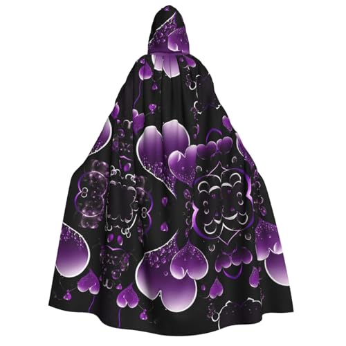 DZBDWZXH Bedruckter Kapuzenumhang für Erwachsene, Unisex, dicker Hexenumhang mit Kapuze, Umhang für Halloween-Partys, Weihnachtskostüm, modisches Violett DZBDWZXH Bedruckter Kapuzenumhang für Erwachsene, Unisex, dicker Hexenumhang mit Kapuze, Umhang für Halloween-Partys, Weihnachtskostüm, modisches Violett von DZBDWZXH