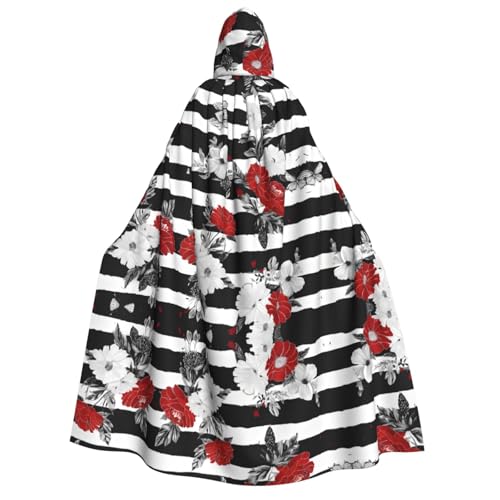 DZBDWZXH Bedruckter Kapuzenumhang für Erwachsene, Unisex, dicker Hexenumhang mit Kapuze, für Halloween-Partys, Weihnachtskostüm, Schwarz / Weiß / Rot / Rot DZBDWZXH Bedruckter Kapuzenumhang für Erwachsene, Unisex, dicker Hexenumhang mit Kapuze, für Halloween-Partys, Weihnachtskostüm, Schwarz / Weiß / Rot / Rot von DZBDWZXH