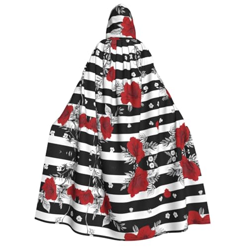 DZBDWZXH Bedruckter Kapuzenumhang für Erwachsene, Unisex, dicker Hexenumhang mit Kapuze, für Halloween-Partys, Weihnachtskostüm, Schwarz / Weiß / Rot / Rot DZBDWZXH Bedruckter Kapuzenumhang für Erwachsene, Unisex, dicker Hexenumhang mit Kapuze, für Halloween-Partys, Weihnachtskostüm, Schwarz / Weiß / Rot / Rot von DZBDWZXH