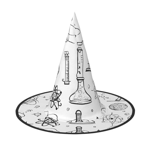 DZBDWZXH Chemie-Druck, Halloween-Hexenhut für Damen, Cosplay, Kostüm, Halloween, Party-Dekoration, 1 Stück DZBDWZXH Chemie-Druck, Halloween-Hexenhut für Damen, Cosplay, Kostüm, Halloween, Party-Dekoration, 1 Stück von DZBDWZXH