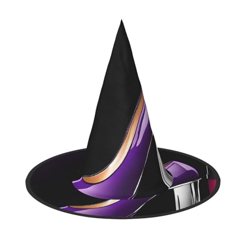 DZBDWZXH Elegante violette High Heels mit Lippenstift-Druck, Halloween-Hexenhut für Damen, Cosplay, Kostüm, Halloween, Party-Dekoration, 1 Stück DZBDWZXH Elegante violette High Heels mit Lippenstift-Druck, Halloween-Hexenhut für Damen, Cosplay, Kostüm, Halloween, Party-Dekoration, 1 Stück von DZBDWZXH