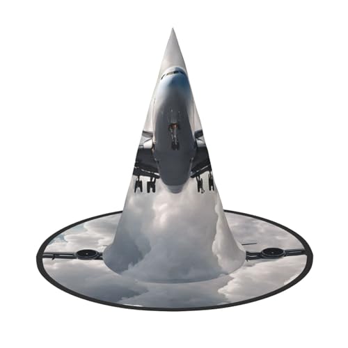 DZBDWZXH Flugzeug-Kunstdruck, Halloween-Hexenhut für Damen, Cosplay, Kostüm, Halloween, Party-Dekoration, 1 Stück DZBDWZXH Flugzeug-Kunstdruck, Halloween-Hexenhut für Damen, Cosplay, Kostüm, Halloween, Party-Dekoration, 1 Stück von DZBDWZXH