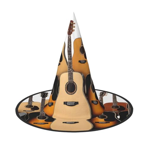 DZBDWZXH Gitarren-Druck, Halloween-Hexenhut für Damen, Cosplay, Kostüm, Halloween, Party-Dekoration, 1 Stück DZBDWZXH Gitarren-Druck, Halloween-Hexenhut für Damen, Cosplay, Kostüm, Halloween, Party-Dekoration, 1 Stück von DZBDWZXH
