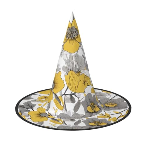 DZBDWZXH Halloween-Hexenhut für Damen, Cosplay, Kostüm, Verkleidung, Halloween, Party-Dekoration, 1 Stück, Gelb / Grau DZBDWZXH Halloween-Hexenhut für Damen, Cosplay, Kostüm, Verkleidung, Halloween, Party-Dekoration, 1 Stück, Gelb / Grau von DZBDWZXH