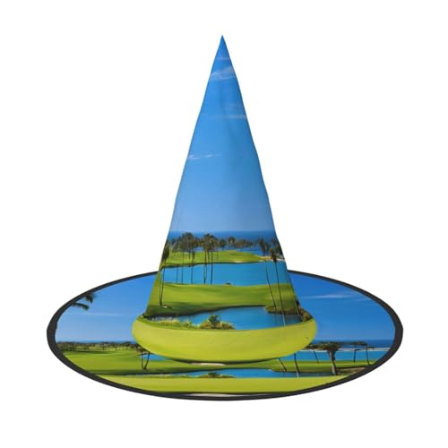 DZBDWZXH Halloween-Hexenhut für Damen, Golfplatz-Druck, Cosplay, Kostüm, Halloween, Party-Dekoration, 1 Stück DZBDWZXH Halloween-Hexenhut für Damen, Golfplatz-Druck, Cosplay, Kostüm, Halloween, Party-Dekoration, 1 Stück von DZBDWZXH