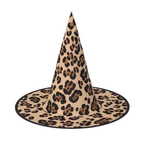 DZBDWZXH Halloween-Hexenhut für Damen, Leopardenmuster, Cosplay, Kostüm, Halloween, Party-Dekoration, 1 Stück DZBDWZXH Halloween-Hexenhut für Damen, Leopardenmuster, Cosplay, Kostüm, Halloween, Party-Dekoration, 1 Stück von DZBDWZXH