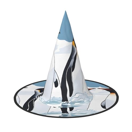 DZBDWZXH Halloween-Hexenhut für Damen, Pinguin-Druck, Cosplay, Kostüm, Halloween, Party-Dekoration, 1 Stück DZBDWZXH Halloween-Hexenhut für Damen, Pinguin-Druck, Cosplay, Kostüm, Halloween, Party-Dekoration, 1 Stück von DZBDWZXH