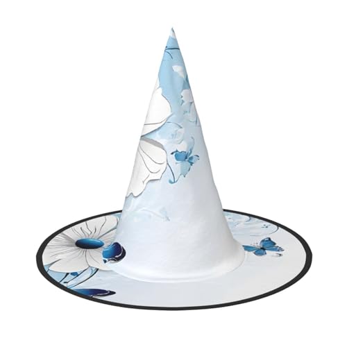 DZBDWZXH Halloween-Hexenhut mit Blumen und Schmetterlingen für Damen, Cosplay, Kostüm, Verkleidung, Halloween, Party-Dekoration, 1 Stück DZBDWZXH Halloween-Hexenhut mit Blumen und Schmetterlingen für Damen, Cosplay, Kostüm, Verkleidung, Halloween, Party-Dekoration, 1 Stück von DZBDWZXH