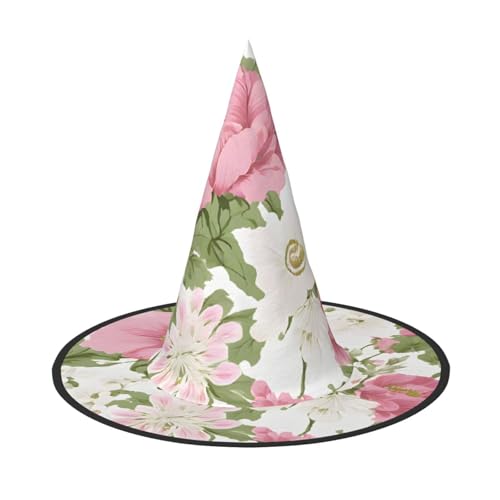 DZBDWZXH Halloween-Hexenhut mit Blumendruck, für Damen, Cosplay, Kostüm, Halloween, Party-Dekoration, 1 Stück DZBDWZXH Halloween-Hexenhut mit Blumendruck, für Damen, Cosplay, Kostüm, Halloween, Party-Dekoration, 1 Stück von DZBDWZXH