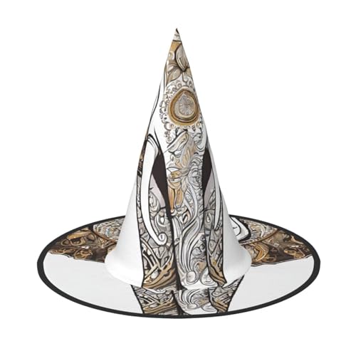 DZBDWZXH Halloween-Hexenhut mit Elefantenaufdruck, für Damen, Cosplay-Kostüm, Halloween-Party-Dekoration, 1 Stück DZBDWZXH Halloween-Hexenhut mit Elefantenaufdruck, für Damen, Cosplay-Kostüm, Halloween-Party-Dekoration, 1 Stück von DZBDWZXH