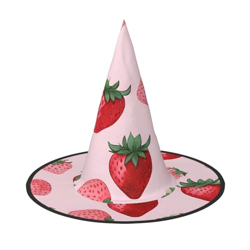 DZBDWZXH Halloween-Hexenhut mit Erdbeermuster, für Damen, Cosplay, Kostüm, Halloween, Party-Dekoration, 1 Stück DZBDWZXH Halloween-Hexenhut mit Erdbeermuster, für Damen, Cosplay, Kostüm, Halloween, Party-Dekoration, 1 Stück von DZBDWZXH