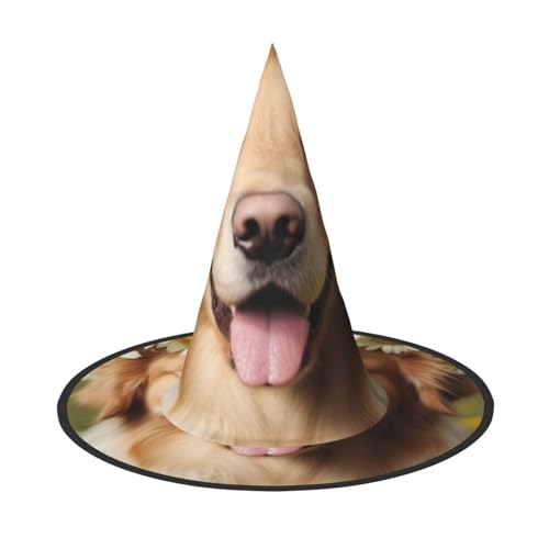 DZBDWZXH Halloween-Hexenhut mit Hundeaufdruck, für Damen, Cosplay-Kostüm, Halloween-Party-Dekoration, 1 Stück DZBDWZXH Halloween-Hexenhut mit Hundeaufdruck, für Damen, Cosplay-Kostüm, Halloween-Party-Dekoration, 1 Stück von DZBDWZXH
