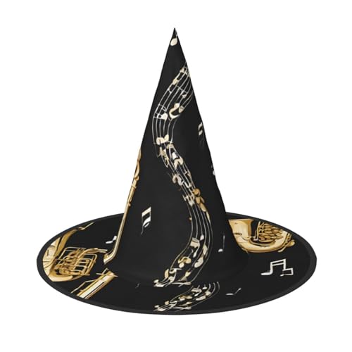DZBDWZXH Halloween-Hexenhut mit Musiknoten für Damen, Cosplay, Kostüm, Halloween, Party-Dekoration, 1 Stück DZBDWZXH Halloween-Hexenhut mit Musiknoten für Damen, Cosplay, Kostüm, Halloween, Party-Dekoration, 1 Stück von DZBDWZXH