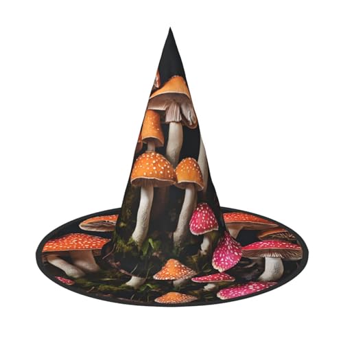 DZBDWZXH Halloween-Hexenhut mit Pilzaufdruck, für Damen, Cosplay, Kostüm, Halloween, Party-Dekoration, 1 Stück DZBDWZXH Halloween-Hexenhut mit Pilzaufdruck, für Damen, Cosplay, Kostüm, Halloween, Party-Dekoration, 1 Stück von DZBDWZXH
