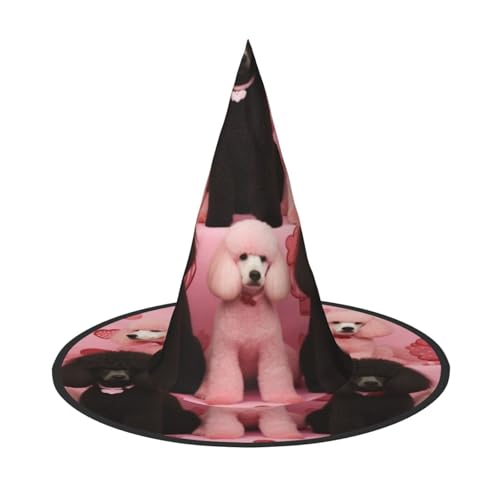 DZBDWZXH Halloween-Hexenhut mit Pudel-Motiv, für Damen, Cosplay, Kostüm, Halloween, Party-Dekoration, 1 Stück DZBDWZXH Halloween-Hexenhut mit Pudel-Motiv, für Damen, Cosplay, Kostüm, Halloween, Party-Dekoration, 1 Stück von DZBDWZXH