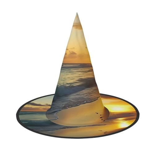 DZBDWZXH Halloween-Hexenhut mit Strandaufdruck, für Damen, Cosplay-Kostüm, Halloween-Party-Dekoration, 1 Stück DZBDWZXH Halloween-Hexenhut mit Strandaufdruck, für Damen, Cosplay-Kostüm, Halloween-Party-Dekoration, 1 Stück von DZBDWZXH