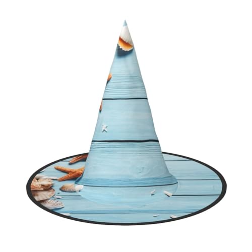 DZBDWZXH Halloween-Hexenhut mit Strandmotiv für Damen, Cosplay, Kostüm, Halloween, Party-Dekoration, 1 Stück DZBDWZXH Halloween-Hexenhut mit Strandmotiv für Damen, Cosplay, Kostüm, Halloween, Party-Dekoration, 1 Stück von DZBDWZXH