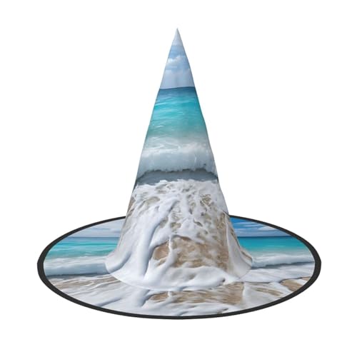 DZBDWZXH Hexenhut für Damen, lustiger Küstenaufdruck, Halloween, Cosplay-Kostüm, Verkleidung, Halloween, Party-Dekoration, 1 Stück DZBDWZXH Hexenhut für Damen, lustiger Küstenaufdruck, Halloween, Cosplay-Kostüm, Verkleidung, Halloween, Party-Dekoration, 1 Stück von DZBDWZXH