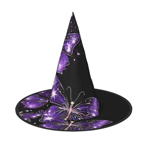 DZBDWZXH Hintergrund mit Nachtschmetterlingen, Halloween-Hexenhut für Damen, Cosplay, Kostüm, Verkleidung, Halloween, Party-Dekoration, 1 Stück DZBDWZXH Hintergrund mit Nachtschmetterlingen, Halloween-Hexenhut für Damen, Cosplay, Kostüm, Verkleidung, Halloween, Party-Dekoration, 1 Stück von DZBDWZXH