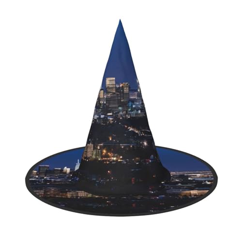 DZBDWZXH Los Angeles Skyline-Druck, Halloween-Hexenhut für Damen, Cosplay, Kostüm, Verkleidung, Halloween, Party-Dekoration, 1 Stück DZBDWZXH Los Angeles Skyline-Druck, Halloween-Hexenhut für Damen, Cosplay, Kostüm, Verkleidung, Halloween, Party-Dekoration, 1 Stück von DZBDWZXH