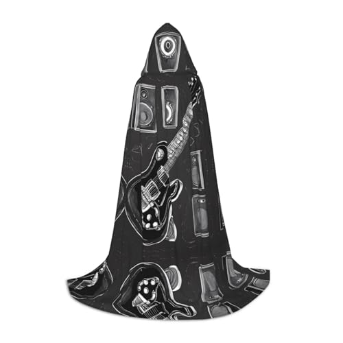 DZBDWZXH Love Rock bedruckter Kapuzenumhang für Teenager, Jugendliche, Kapuzenumhang aus Polyester, Spandex, weiche Mischung für Halloween-Partys, Größe L DZBDWZXH Love Rock bedruckter Kapuzenumhang für Teenager, Jugendliche, Kapuzenumhang aus Polyester, Spandex, weiche Mischung für Halloween-Partys, Größe L von DZBDWZXH